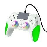 AKalyptra RGB Wired Controller for PS-5/PC, Hall Effect Gaming Controller Support Programmable/Remap/Turbo Functions, Dual Vibration, 3.5MM Audio Jack, Motion Control, Compatible with PS-5/PS-4/PC/MAC/IOS/Android/Steam Deck(Green, 87inch)