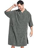 [Diseño de doble bolsillo] La poncho de playa tiene un diseño inclinado de doble bolsillo, es conveniente y cómodo para alcanzar los bolsillos, la poncho es ancha, por lo que puede desvestirse y cambiarse de ropa con cuidado también en la playa o en la piscina.