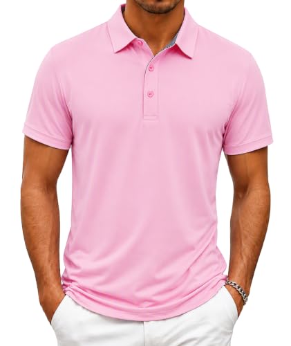 Image of ZITY Mens Golf Shirt Short Sleeve Athletic Casual Work Collared Polo Tshirt