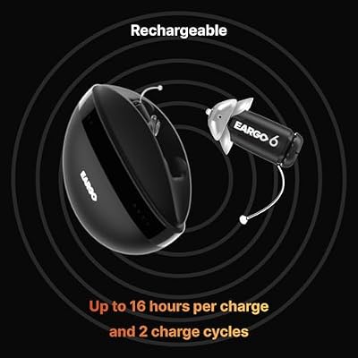 EARGO 6 Self-Fitting FDA-Cleared OTC Hearing Aids - Virtually Invisible CIC, Rechargeable, Lifetime Customer Support