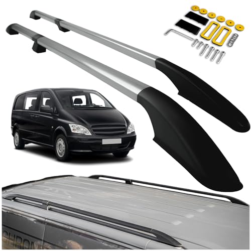 Barres de toit Mercedes Viano W639 en aluminium rigide pour coffre et vélo
