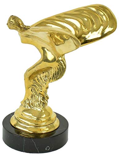 Sculpture bronze Esprit d'extase statue marbre design ailé - 3