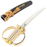 Japanese Samurai Katana Sword Shape Scissors 7.3 inch Made in JAPAN (Golden Dragon)