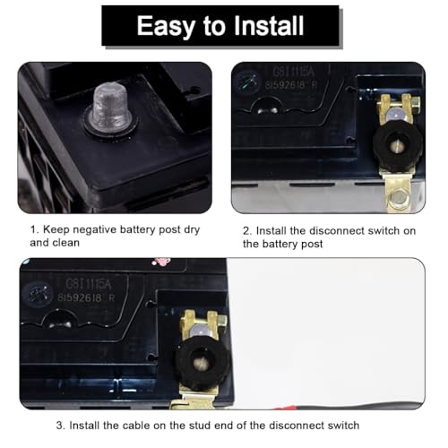 Image of STHIRA Car Battery Cut Off Switch 12-48V Full Copper Insulated Knob