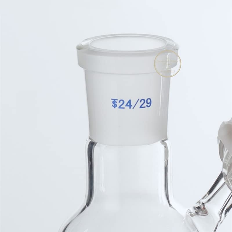 Szklana kolba laboratoryjna, 1 szt. 10 ml do 1000 reakcyjna ze szkła krzemianowego w kształcie kuli z tłokiem PTFE(50ml caliber24)