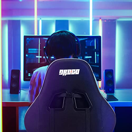 Image of Drogo Ergo Plus Ergonomic Gaming Chair with Footrest, Breathable Fabric, Adjustable Seat & 3D Armrest | Head & Massager Lumbar Support Pillow | Home & Office Chair with Full Recline Back (Pro Black)