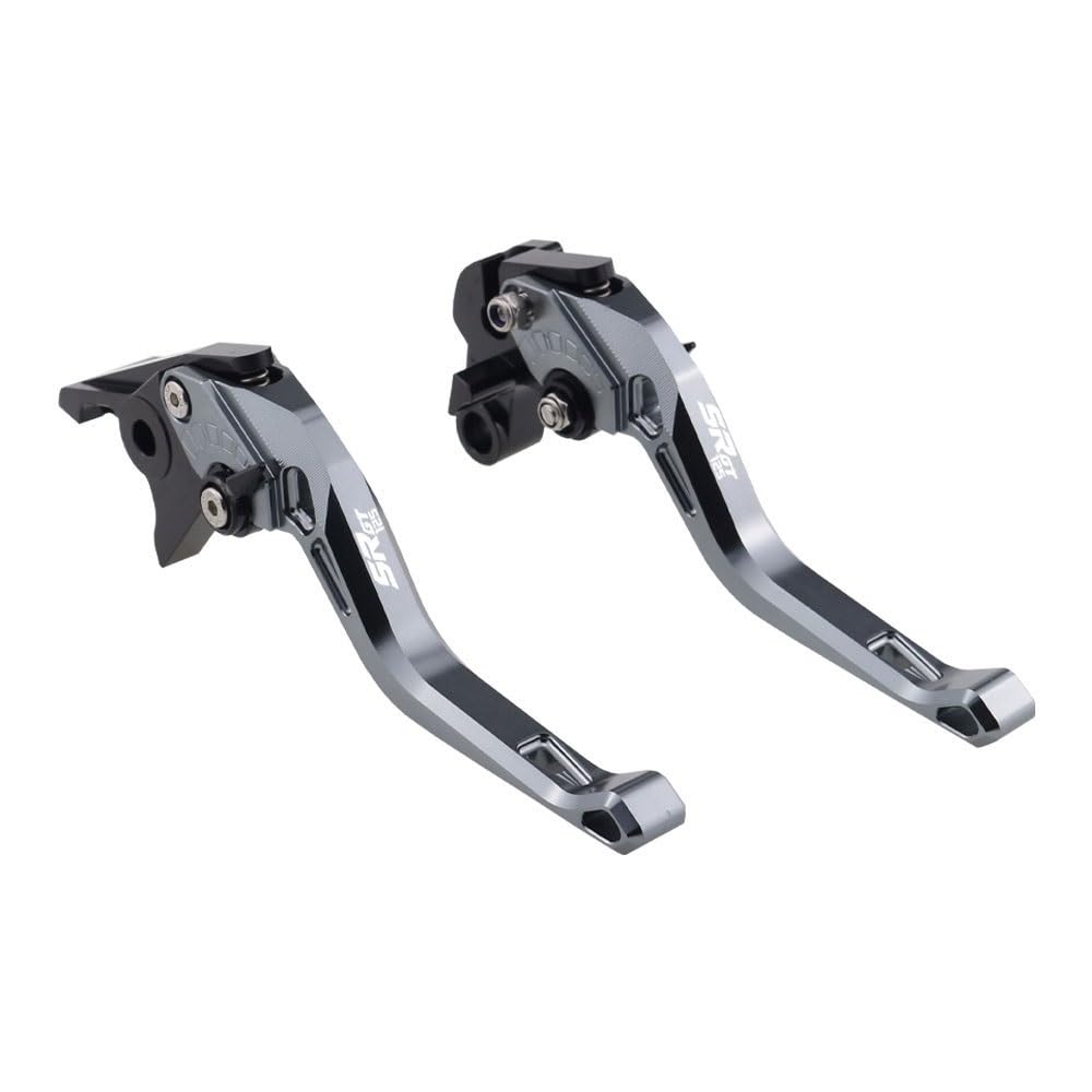 Beqlxta B-Gray Brake Clutch Adjustable Lever​ For Sr Gt125 2021-2023 Motorcycle Accessories Parts Handle Set For Gt 125 2022 2023 2021 Short Brake Clutch Levers(B-Gray)