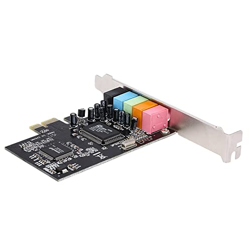 ERYUE Placa de Expansão PCI-E Express 5.1 Som Placa de Som Surround de 5 Portas Placa de Som Surroun