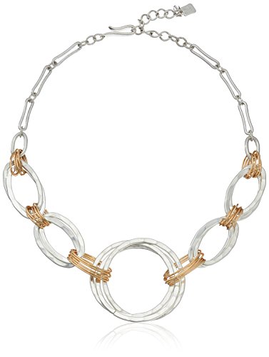 Robert Lee Morris Soho Womens Wire Wrapped Open Circle Collar Necklace, Two-tone 3 - Main Image