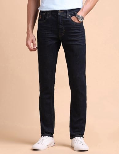 Image of U.S. Polo ASSN. Denim Jeans for Men - Slim Tapered Fit, Mens Jeans for Office & Regular Wear