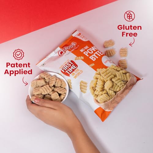 Image of Quipps No Fat Power Bytes Himalayan Salt | Gluten-Free Vegan Healthy Puffs | Non-GMO, No Preservatives | High Protein Plant-Based Munchies | Non-Fried Low-Calorie Snack for Fitness, Weight Loss & Energy | Light & Crunchy Office-Time Snack | Vegetarian | 60g