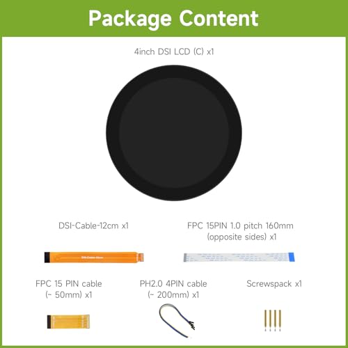 Image of waveshare 4inch DSI Round Touch Display, 720 x 720 Resolution, IPS, 10-Point Touch, Compatible with Raspberry Pi 5 /4B /3B+ /3A+, CM3 /3+ /4, 170 Wide Viewing Angle