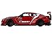 Truescale Miniatures GT-R R35 Type 2 LB Works Rear Wing ver 3 LB Work Livery 2.0 Red Met. & Black w/Stripes Ltd Ed to 3600 pcs 1/64 Diecast Model Car by TSM MGT00345