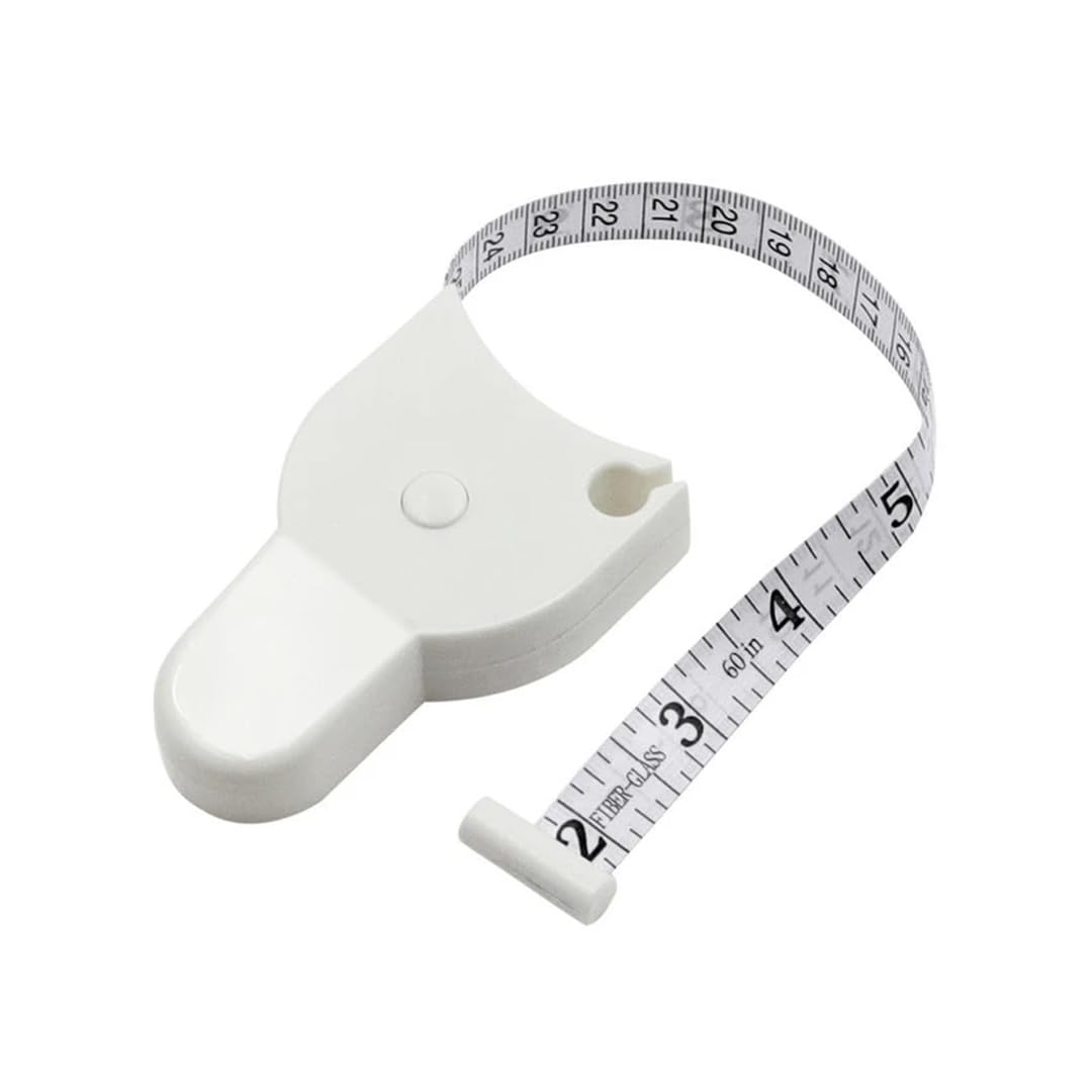 Fitness İçin Pratik Vücut Ölçüm Cetveli - Mezurası, Baş ve Vücut, Kafa Çevresi Ölçüm Aleti Bel Ölçme Metresi, Mezura, Terzi Ölçü Metresi,