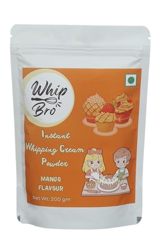 Image of WhipBro Whipping Cream Powder | Mango Flavour | Baking & Dessert Use (200 g)