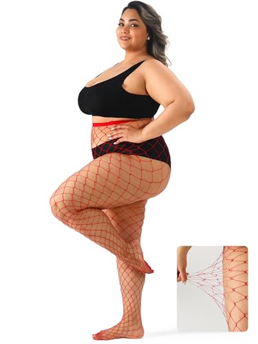 Image of Plus Size Fishnet tights stockings Big Mesh Leggings Pantyhose for women
