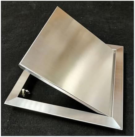 4-36" Hidden Stainless Steel Plumbing Access Door, F Mount Open/Close Mechanism, Ceiling Panel for Drywall, Durable Service Shaft Hatch (66x66cm/26x26)
