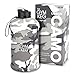 The Gym Keg with Case - Bodybuilding Water Bottle - Premium Strong Durable 2.2 Litre Water Bottle with Handle - Best BPA Free Large Half Gallon Sports Water Bottles - Gym Bottle (Urban Camo)