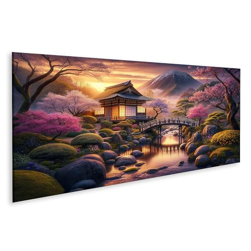 islandburner Prime Bild auf Leinwand Japanischer Garten Dämmerung Hyper-realistisch Bilder Wandbilder Poster islandburner Prime Bild auf Leinwand Japanischer Garten Dämmerung Hyper-realistisch Bilder Wandbilder Poster