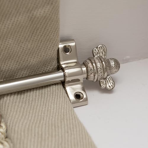 Brass bee Stair Rods Carpet Runners With Bee Finial Ends Nickel, Brass, Antique Brass Stainless Steel | Stair Carpet Rods (Nickel 900mm)