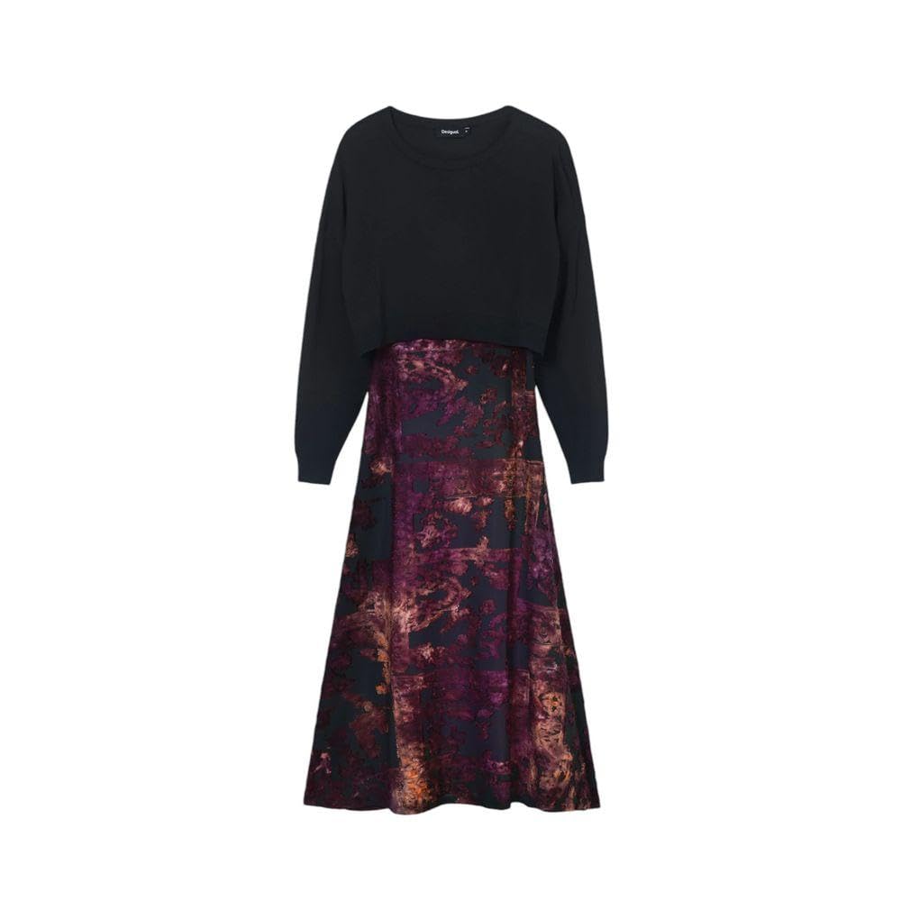 Desigual Abito da Donna A Maniche Lunghe NAN Donna (Pacco da 1)