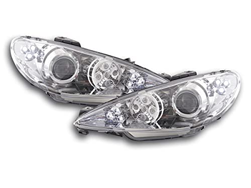 Feux phares Daylight Led 206 98-05 chrome optique avant