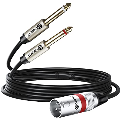 Gearit Xlr Male To Dual 1/4 Inch Cable (6.6Ft) Y-Cable Splitter Adapter Cord Ts Mono Stereo, Compatible With Guitar, Bass, Instruments, Mixer, Amps, Speakers, Audio Recording, Pc, 6.6 Feet #TOP11