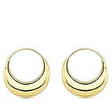 Pendientes en Oro de 18k morcillas de 20mm. lisos huecos