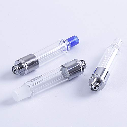 All Glass Vape Cartridges Lead-Free 510 Thread CBD and Oil Concentrates by VAPOUR TOWN (no Nicotine, no Tobacco) (0.5ml (Pack of 5))