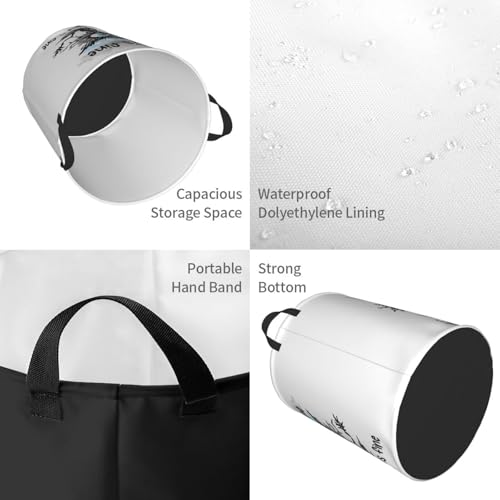 Image of Laundry Basket Cute Black Cat Room Decor,Round Laundry Hamper Waterproof Dirty Clothes Hamper Collapsible Laundry Baskets With Handles,Toy /Clothes Storage Basket For Home Dorm Black Cat Bathroom Decor