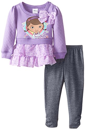 Disney Girls' 2 Piece Doc McStuffins Quilted Pullover Set