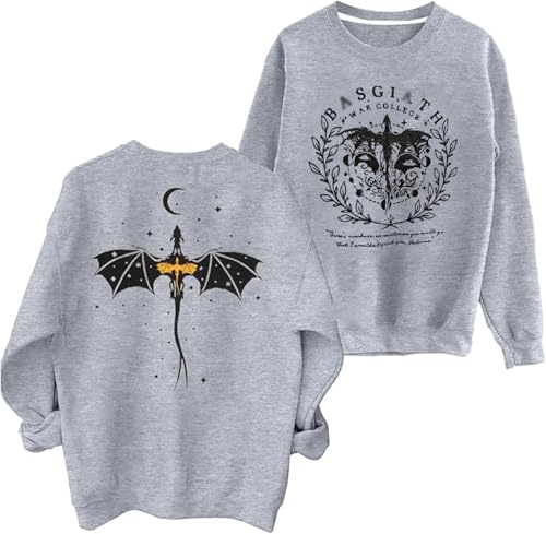 BEBNKGK Book Sweatshirt for Women Reading Book Lovers Sweatshirts Funny Bookish Shirts Casual 2 Sided Graphic Pullover Tops(Grey M)