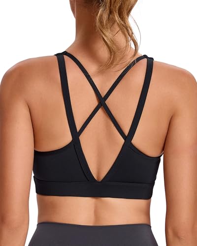 RUNNING GIRL High Impact Sports Bras for Women, High Support Running Sports Bra Moulded Cup Strappy Sports Bras