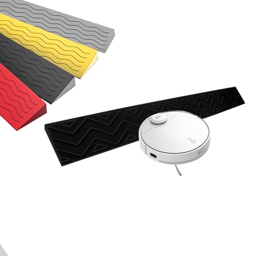 Rampe de seuil antidérapante plastique noir pour fauteuil roulant et escalier