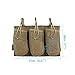 EXCELLENT ELITE SPANKER AK Magazine Pouch Triple Open Top Molle Mag Pouch for AK47 AK74 AR-15 Pmags Magazine(Triple-Coyote Brown)