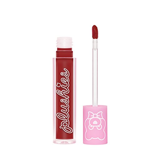Lime Plushies Liquid Lipstick (JAM). Sheer Long Lasting Liquid Lipstick in Deep Red. (0.11 fl oz / 3.5 ml)