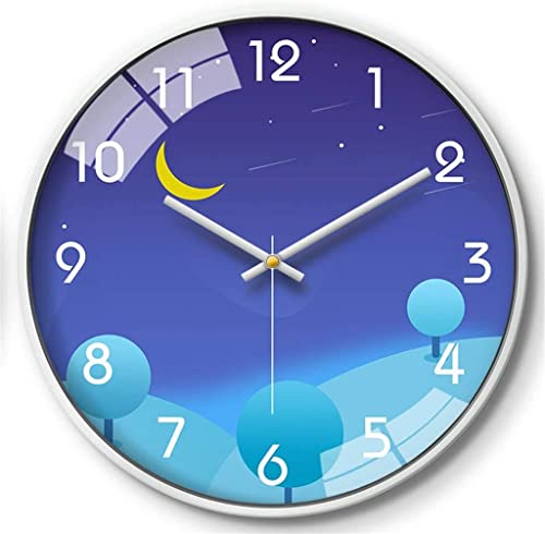 Horloge murale dessin animé chiffres blancs pour chambre enfant