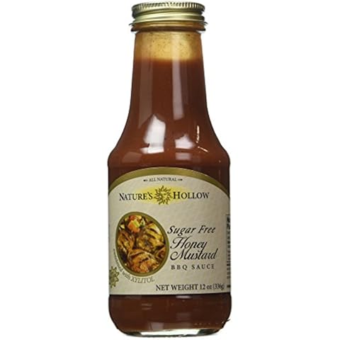 Nature's Hollow Honey Mustard Sugar Free BBQ Sauce Sweetened with Xylitol 10 Oz Bottle Cover