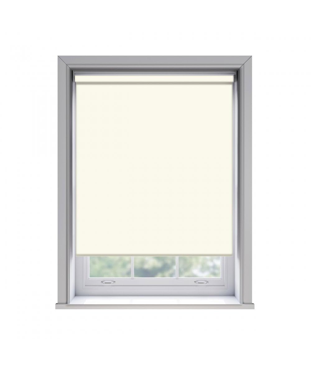 105cm No Drill Cream Thermal Blackout Roller Blind (170cm Drop)