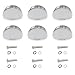 MAXCHEER 6PCS Metal Big Semicircle Guitar Tuning Pegs Tuners Machine Heads replacement Buttons knobs Handle (Chrome)