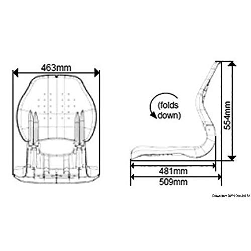 OSCULATI Sedile ergonomico Sirocco Grigio