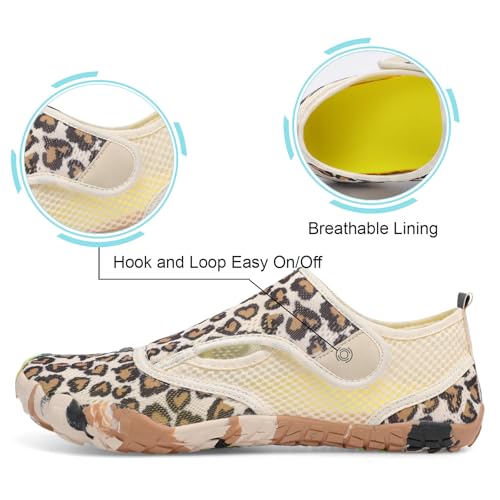 Image of L-RUN Barefoot Water Shoes Women Mens Aqua Sock Athletic Hiking Water Sports Shoes for Swim Beach Pool Sand Diving Walking
