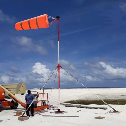 Qishi Airport Windsock Rip-stop Outdoor Rainbow Wind Measurement Sock Bag with Reflective Belt(30" 40" 60") (40")