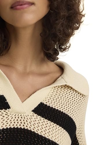 Velvet by Graham & Spencer Women's York Cotton Cashmere Mesh Polo Sweater4