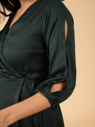 Image of The Mom Store Maternity and Nursing Wrap Dress for New Mom | Pre and Post Pregnancy Wear for Womens | Trendy Stylish Printed Friendly Dresses for Women | Comfortable