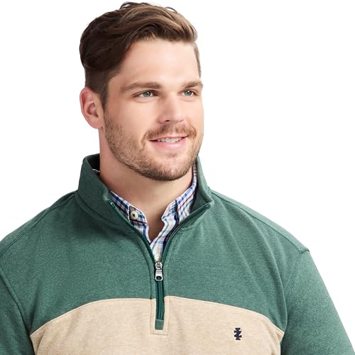 IZOD Men's Big and Tall Advantage Performance Quarter Zip Fleece Pullover Sweatshirt4