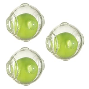 Chase ‘n Chomp Dog Amazing Squeaker Ball Toy for Pets, Clear, 2.5 Inch, (3 Pack)