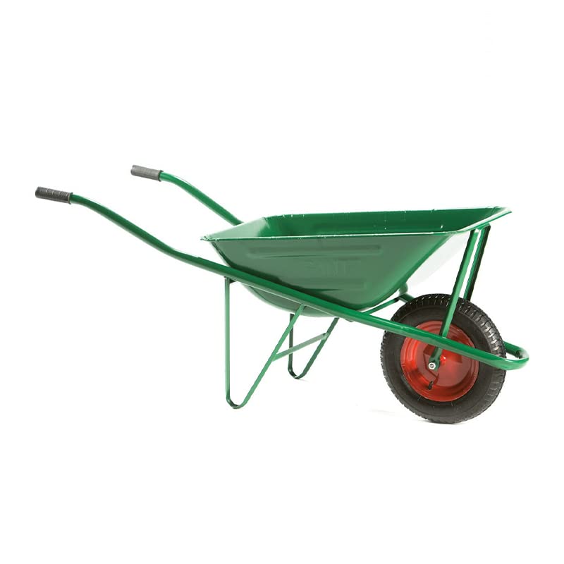 Mondo Viro Carriola da cantiere ribaltabile in metallo verde da 75 Lt