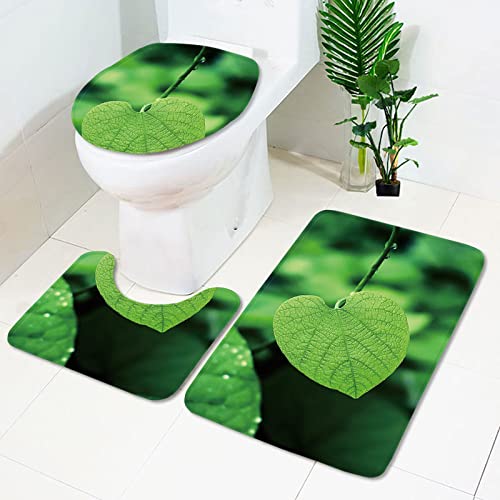 Badematten Set 3 teilig,Toilettenmatte Set,3er Badgarnitur Badezimmer Matte Set Dusch Bade Matte Vorleger Teppich 3D…