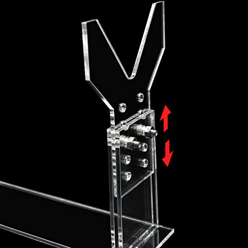 Acryl Pistolenständer Pistolenhalter Kurzwaffen Display - 195*50*160 mm Verstellbarer Waffenhalter Spielzeugpistolenständer Für Arten Von Kleinen Spielzeugpistolen, Pistolen, 5 Höhen/3 Längen